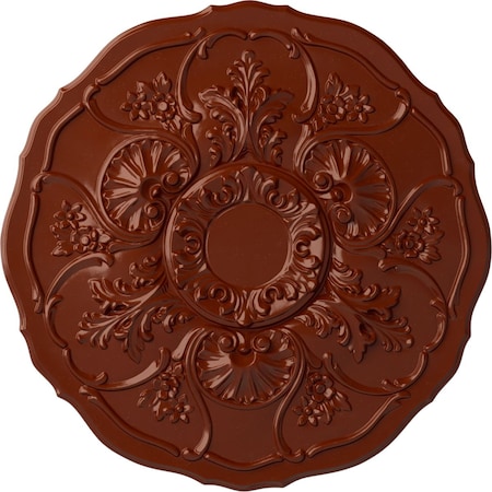 Ekena Millwork Cornelia Ceiling Medallion (Fits Canopies up to 4"), Hand-Painted Firebrick, 22 1/2"OD x 1 1/2"P CM22CNFIF
